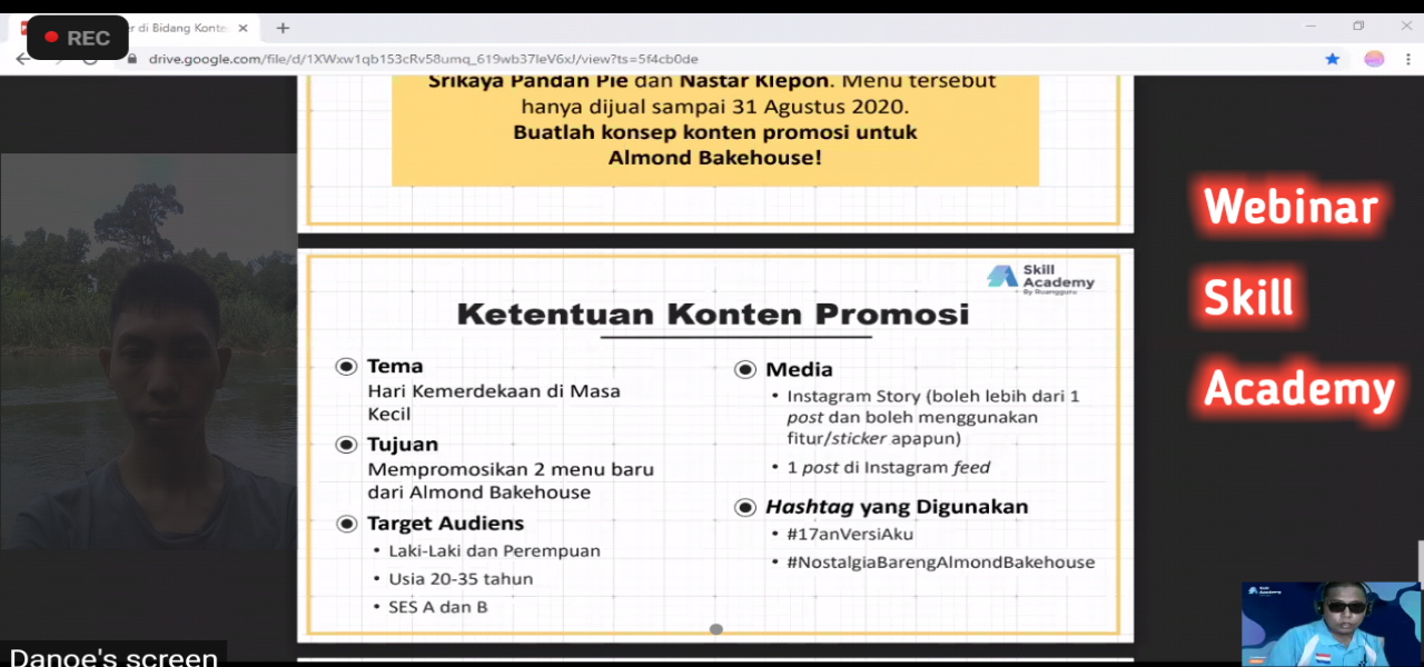 Mengikuti webinar skillacademy