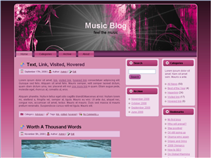 Music Purple wordpress theme