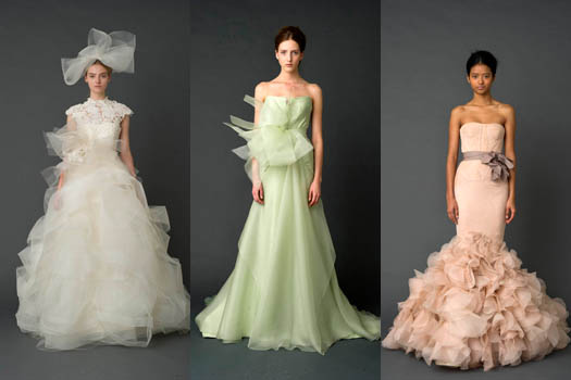 vera wang feather wedding dresses 2012