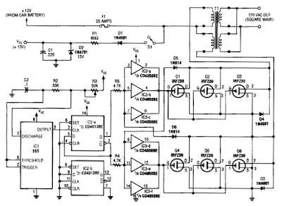 Simple 250W Inverter Circuit Diagram