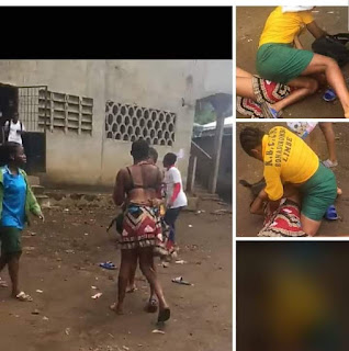 Breaking: Limbe, Young girls wrestle in the quarter over ownership of a boyfriend