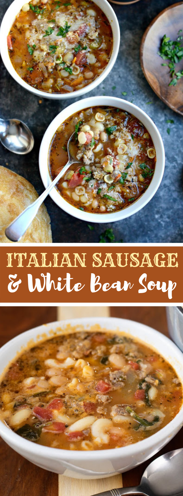 ITALIAN SAUSAGE AND WHITE BEAN SOUP RECIPE #hearty #christmas