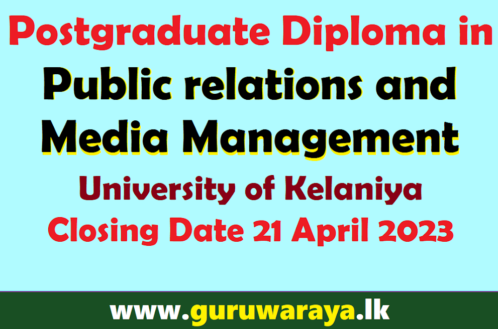 Postgraduate Diploma in Public Relations and Media Management