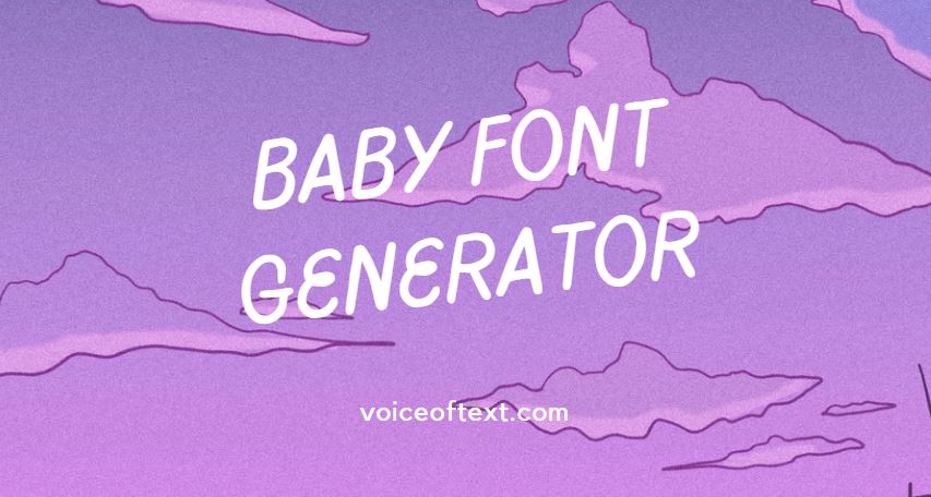 baby font generator