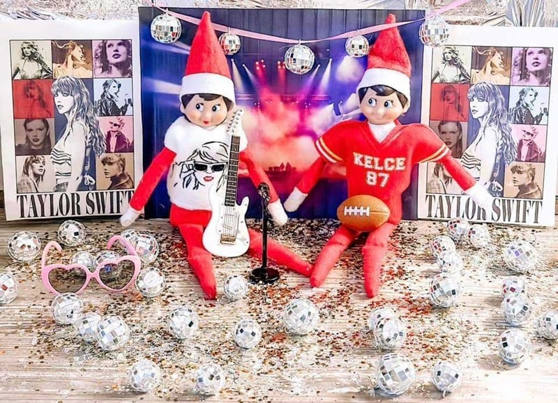 elf taylor swift and travis kelce.