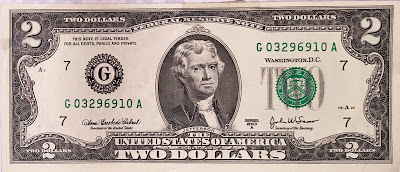 2 US Dollar banknote