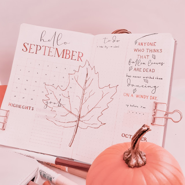 Plan With Me September Bullet Journal Layouts