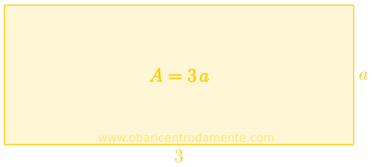 Representação geométrica da expressão 3a