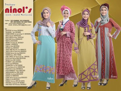 ninols, busana muslim kaos, gamis kaos, blus kaos celan