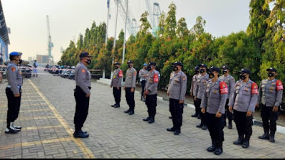 Polres Cilegon Laksanakan Pengamanan Vaksinasi di PT SMI