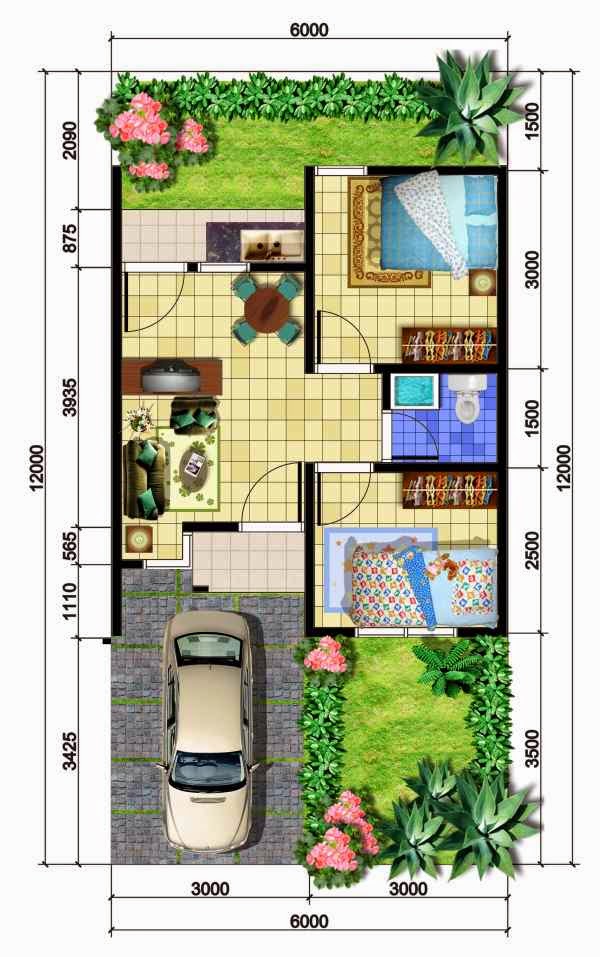 Desain Rumah  Minimalis  Type  36  Beserta Interior dan 