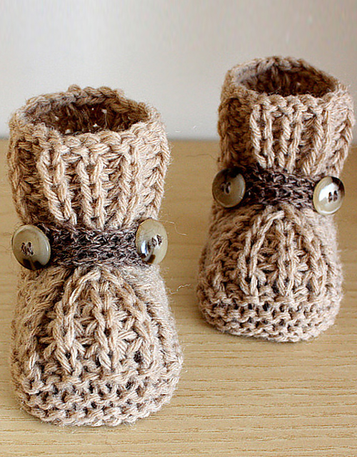 Warm Feet Baby Booties - Knitting Pattern 