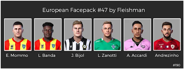 European Facepack #47 For eFootball PES 2021