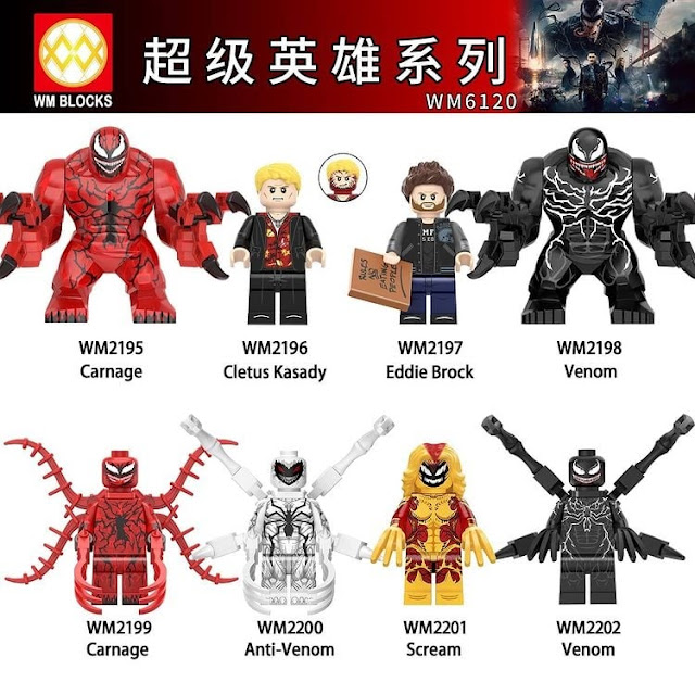 Lego Marvel Custom Venom and CArnage MCU Minifigures