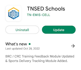 TNSED schools App    New Version - 0.47     Updated on October 28, 2022