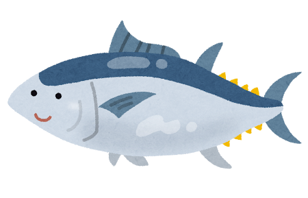 マグロのイラスト（魚）