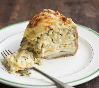 Gooey Leek, Potato and Vintage Cheddar Pie Recipe