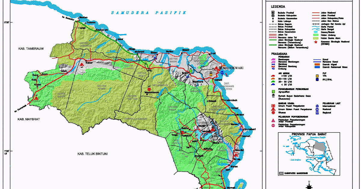 Peta Kota Peta Kabupaten Manokwari