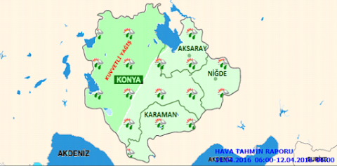 Yöremizde Yağış ve Hava sıcaklığının 2-4 derece azalması bekleniyor.