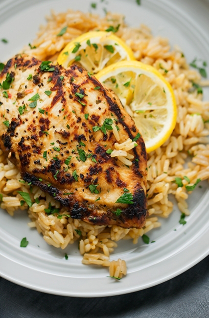 Red Mesa Grilled Chicken with Rice Pilaf Recipe : Food Translate