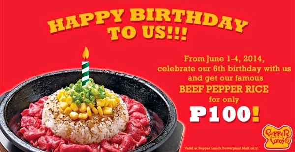 Pepper Lunch Anniversary Promo