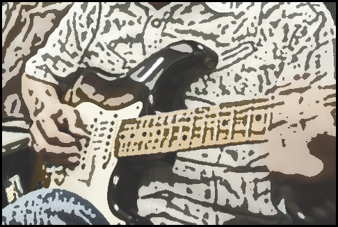 版画風 Fender(U.S.A.) Stratocaster