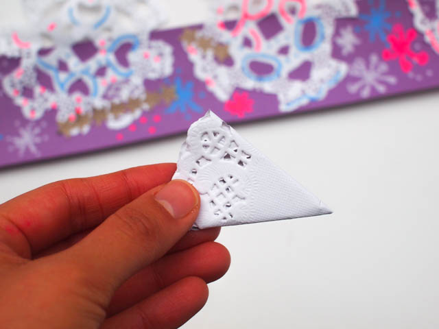 make snowflake doily crowns- cute winter craft for kids