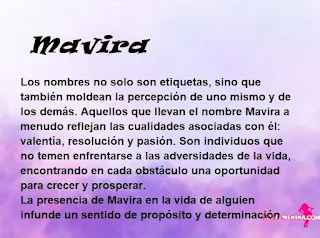 ▷ Significado del nombre Mavira