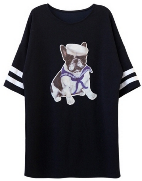 Sailor Pug Print T-Shirt