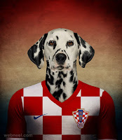 Photoshop : Si los perros fueran jugadores de fútbol en el mundial