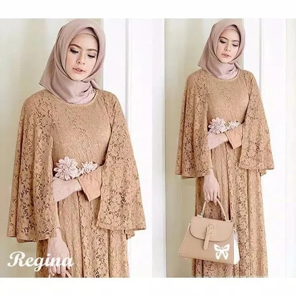 Model Terbaru Kebaya Modern Baju Pesta Gamis Pesta Maxi Dress Regina Brokat Gaun Pesta Kebaya Muslimah Size L Kabaya Terbaik - Baju kebaya modern untuk pesta