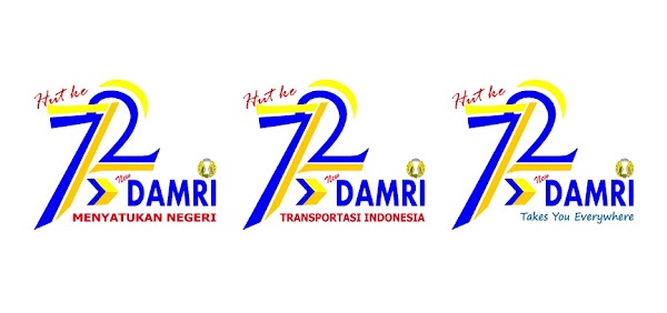 Logo Resmi HUT Damri 72