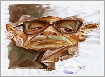 caricatura de saramago