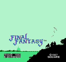 Final Fantasy NES Title Screen