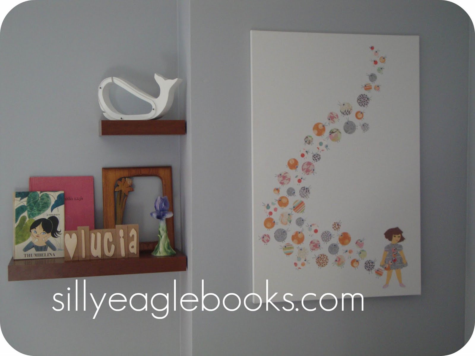 Silly Eagle Books: book-inspired nursery art: button beaks