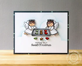 Sunny Studio Stamps: Little Angels & Blissful Baking Sweet Christmas Card by Emily Leiphart.