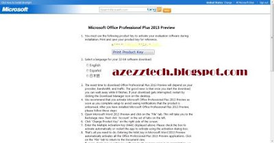 serial number Microsoft Office Professional Plus 2013 Preview