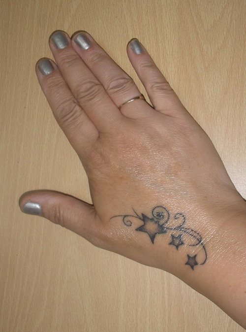 Simple Hidden Hand Tattoo
