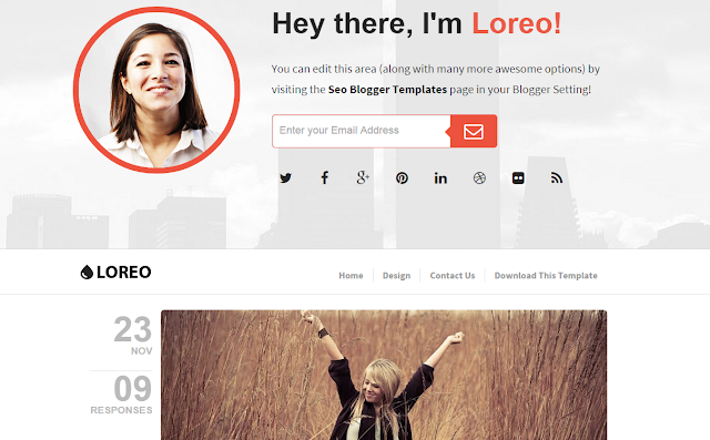 Personal One Column Blogger Template