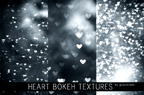 Heart Bokeh Texture backgrounds by ~Gloeckchen