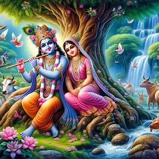 Radha Krishna | Bhagwan Shree Krishna | Radha Rani | AI Art Image