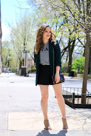 Nyc fashion blogger Kathleen Harper showing how to wear shorts like a grownup