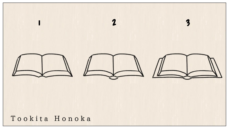 簡単かわいい 開いた本のイラストの描き方 手書き ボールペン 手帳用 遠北ほのかのイラストサイト