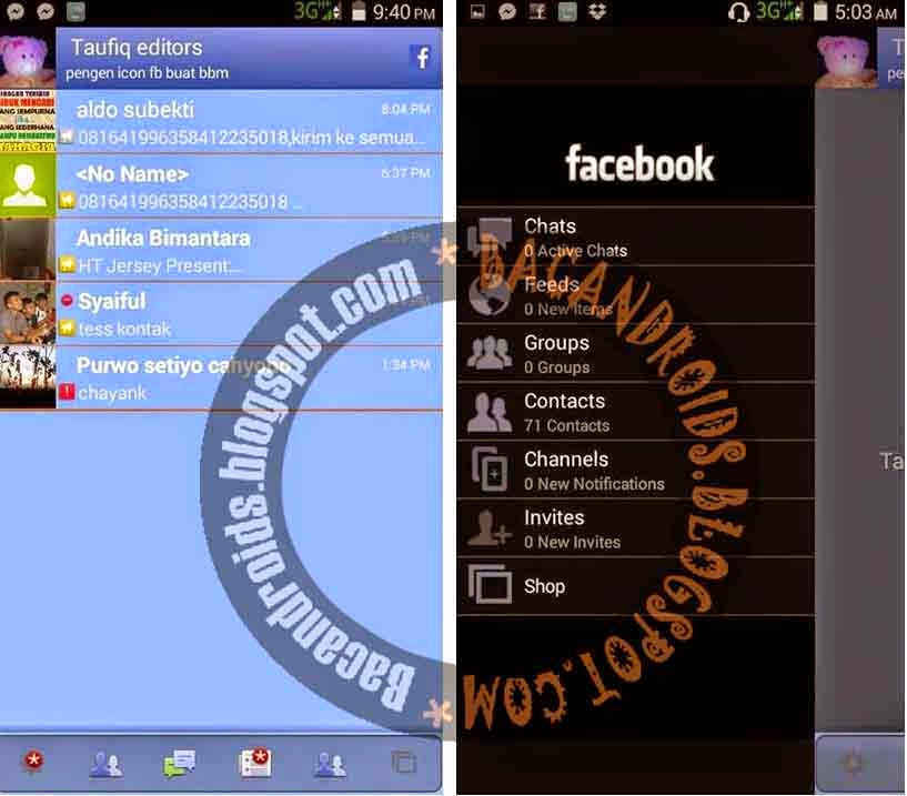 BBM Mod tema facebook theme apk