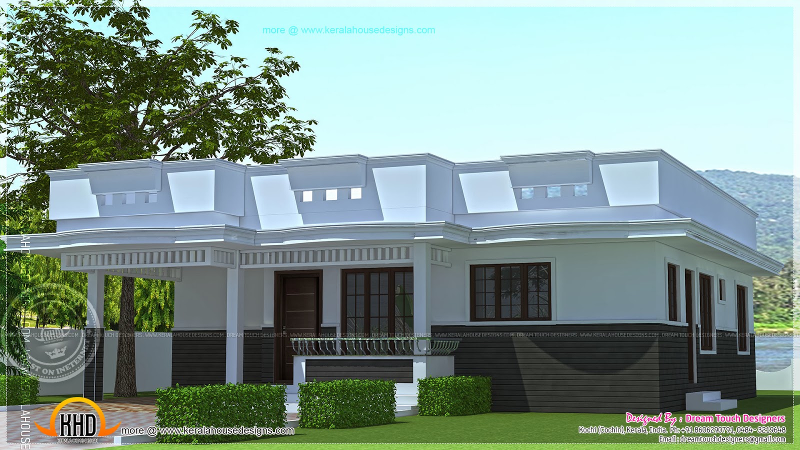 Single floor house design in 1250 square feet - Kerala home design and