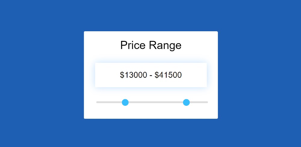 Price Range Slider HTML CSS JavaScript