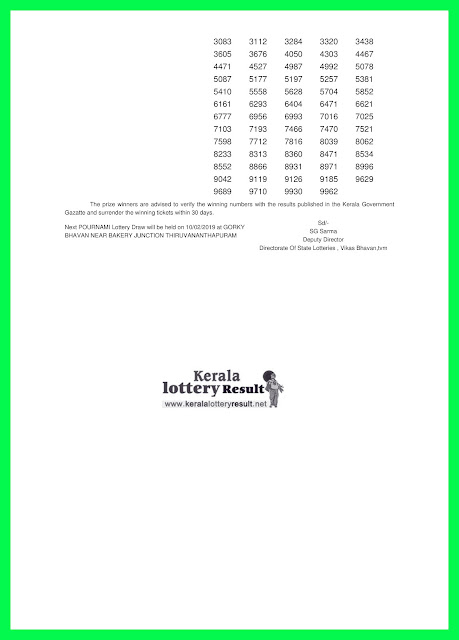 kerala lottery, kerala lottery result, kerala lottery result today, kerala lottery results 03-02-2019 POURNAMI LOTTERY result RN-377