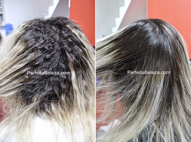antes e depois da progressiva magnific hair