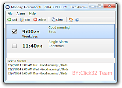 Free Alarm Clock for Windows 2020