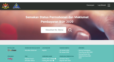 Semakan Status Pembayaran BSH Fasa 3 (Julai) 2020 Online